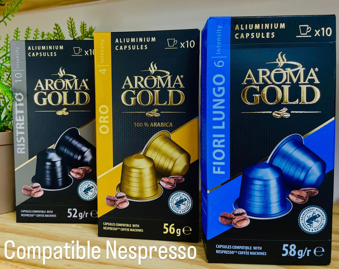 Capsules Nespresso Aroma Gold - Caprim'Cho Maurice