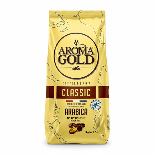 Aroma Gold Classic 100% Arabica - Café en Grains 1kg- Maurice