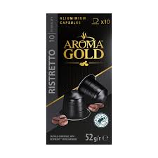 Capsule Nespresso compatible Aroma Gold Ristretto - Café intense et corsé - Livraison île Maurice
