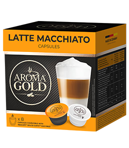 Aroma Gold Latte Macchiato - Capsules Compatible Dolce Gusto - Boîte 16 capsules