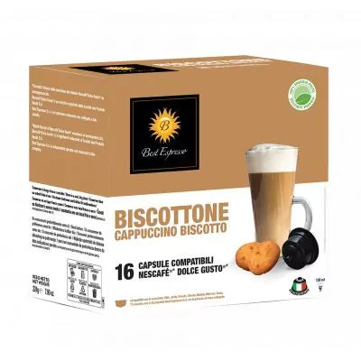 Boîte 16 capsules Best Espresso Biscottone compatibles Dolce Gusto - Caprim'cho Maurice