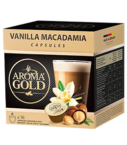 Aroma Gold Vanilla Macadamia | Capsules Compatible Dolce Gusto | 16 capsules