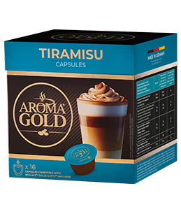 "Capsule Dolce Gusto compatible Aroma Gold Tiramisu - Café gourmand - Livraison île Maurice"