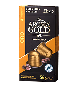 Capsule Nespresso compatible Aroma Gold Oro - Café équilibré et aromatique - Livraison île Maurice